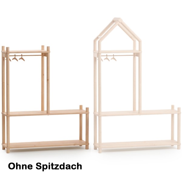 Garderobe ohne Spitzdach